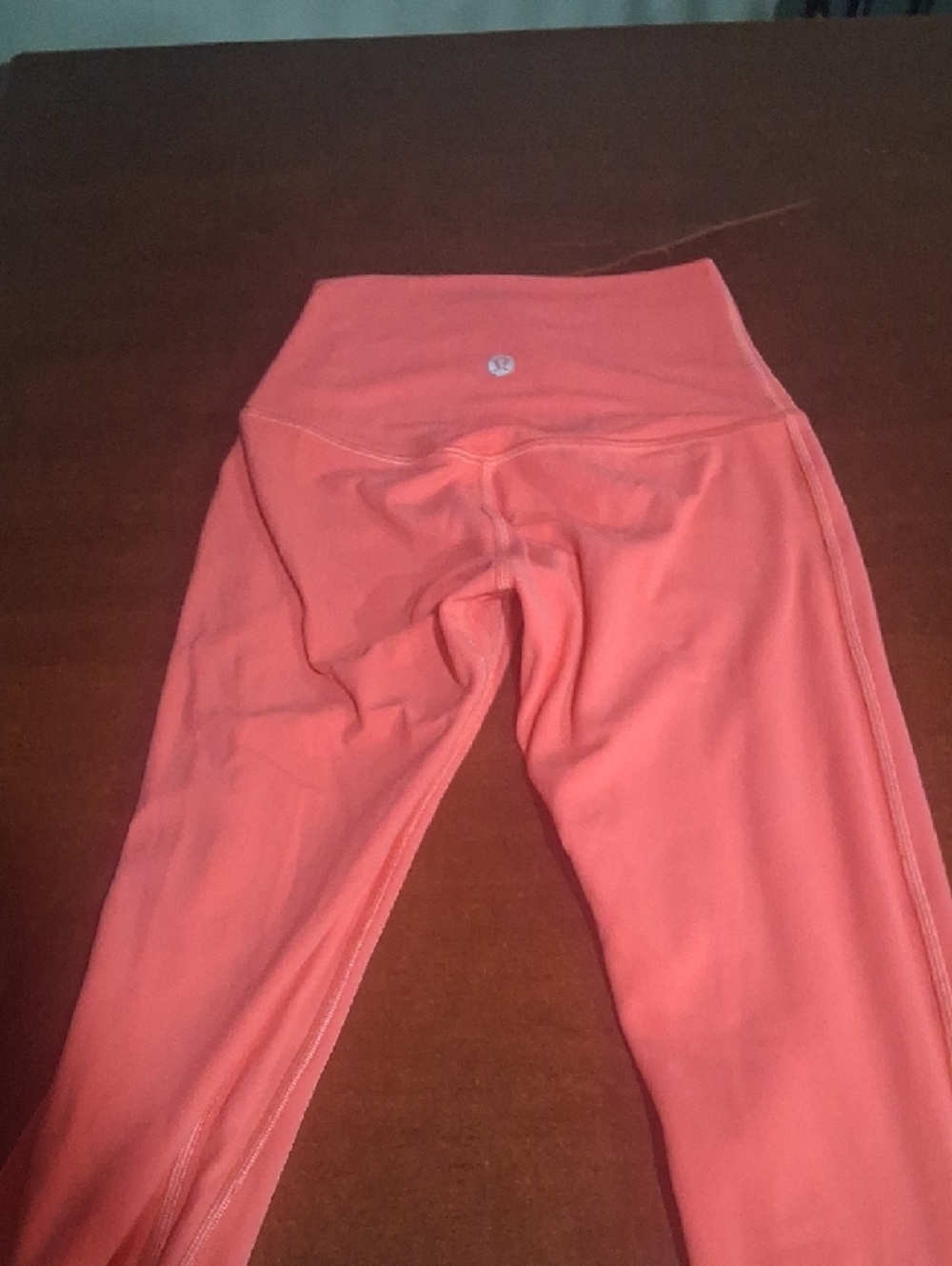 lululemon athletica Coral Pink Women's Fold-Over Waist Leggings